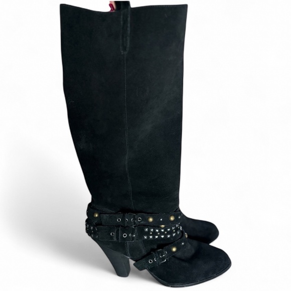 ZIGI Girl Black Studded Slouch Boots – Size 8.5 (Y2K Revival) - Picture 6 of 8